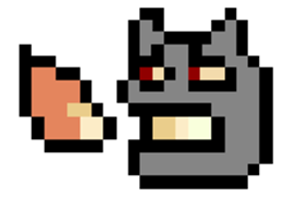 8bit strange face sticker #9991295