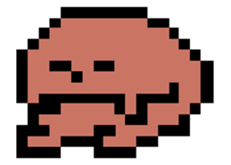 8bit strange face sticker #9991296