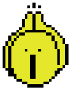 8bit strange face sticker #9991303