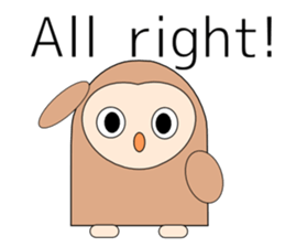 Owl sticker 2(English version) sticker #9991431