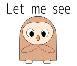 Owl sticker 2(English version) sticker #9991440