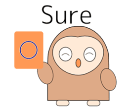 Owl sticker 2(English version) sticker #9991451