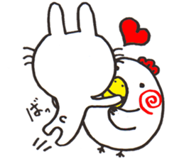 Chicken & Rabbit Sticker!! sticker #9993021