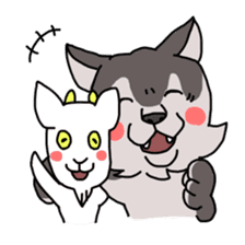 Cute wolf Sticker sticker #9993293