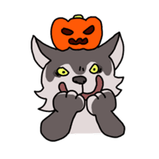 Cute wolf Sticker sticker #9993302