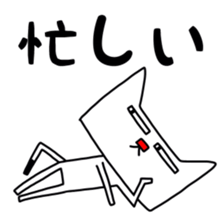 Square white cat sticker #9993397