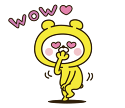 Happy yellow white bear 2 [loose] sticker #9993610