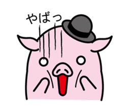 Hat pig 3 sticker #9995473