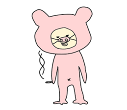 man in animal suit sticker #9996834