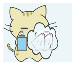 Stickers of three cats 4 sticker #9997093