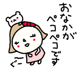 Cute girl and white bear stickers. sticker #9997356