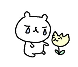 Cute girl and white bear stickers. sticker #9997367