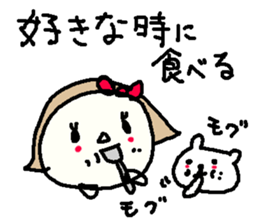 Cute girl and white bear stickers. sticker #9997370