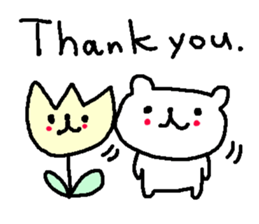 Cute girl and white bear stickers. sticker #9997383