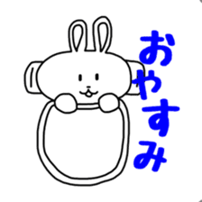 White rabbit`s life. sticker #9998065