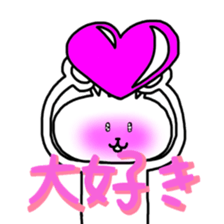 White rabbit`s life. sticker #9998078