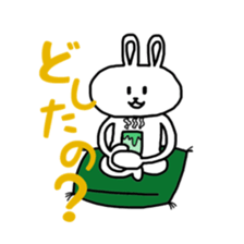 White rabbit`s life. sticker #9998081