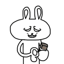 White rabbit`s life. sticker #9998083