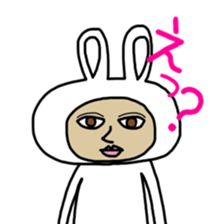 White rabbit`s life. sticker #9998099