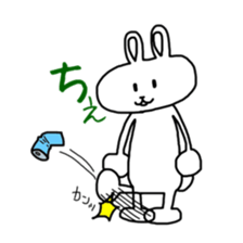 White rabbit`s life. sticker #9998101