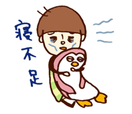 Person of a mushroom hair sticker #9998404