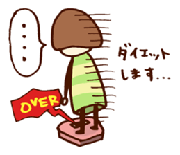 Person of a mushroom hair sticker #9998407