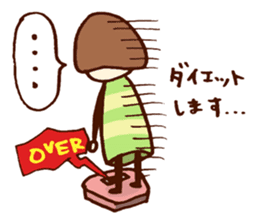 Person of a mushroom hair sticker #9998407