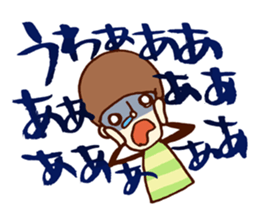 Person of a mushroom hair sticker #9998411