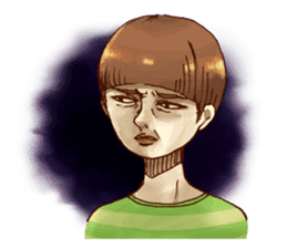 Person of a mushroom hair sticker #9998414