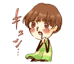 Person of a mushroom hair sticker #9998415