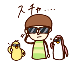 Person of a mushroom hair sticker #9998420