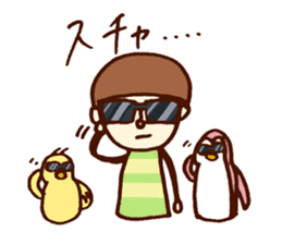 Person of a mushroom hair sticker #9998420