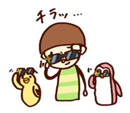 Person of a mushroom hair sticker #9998421