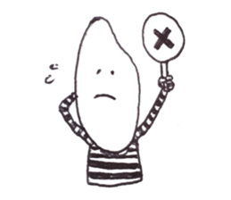 rice wearing a border t-shirts sticker #9998625