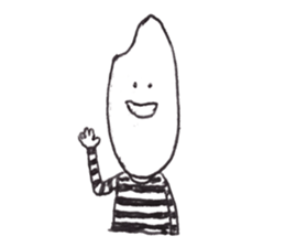 rice wearing a border t-shirts sticker #9998641