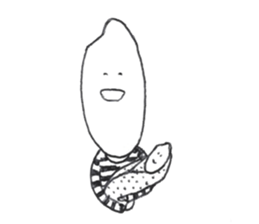 rice wearing a border t-shirts sticker #9998656