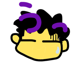 A boy can say only a word sticker #9998726