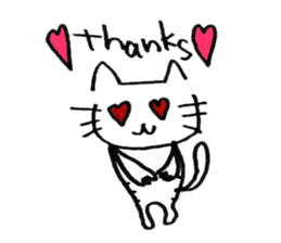 Feelings of the heart of Yuruneko kun sticker #9998905