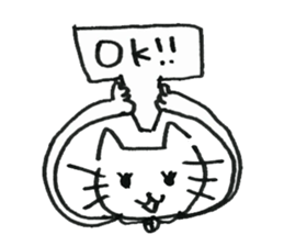 Feelings of the heart of Yuruneko kun sticker #9998916