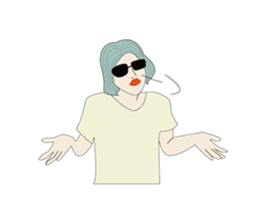 funny fashionista sticker #9999895