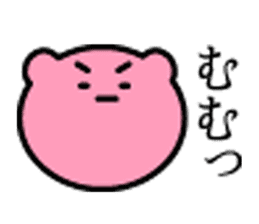 japanese Pink Bear sticker #10000429