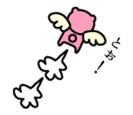 japanese Pink Bear sticker #10000435