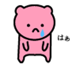 japanese Pink Bear sticker #10000441