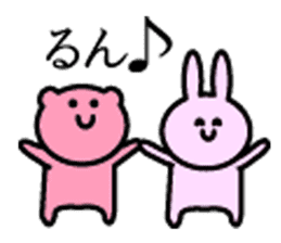 japanese Pink Bear sticker #10000448
