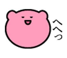 japanese Pink Bear sticker #10000452
