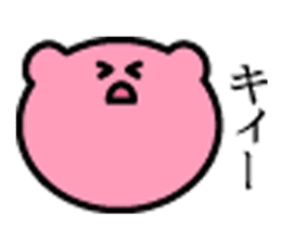 japanese Pink Bear sticker #10000454