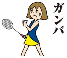 Girl badminton club of the flame Part 3 sticker #10000675