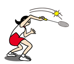 Girl badminton club of the flame Part 3 sticker #10000681