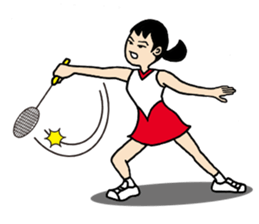 Girl badminton club of the flame Part 3 sticker #10000689
