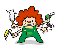 Daily sticker of Afro -kun 2nd edition sticker #10001155